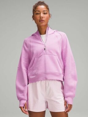 Lululemon Scuba Oversized Half-Zip Hoodie Pink Blossom M/L